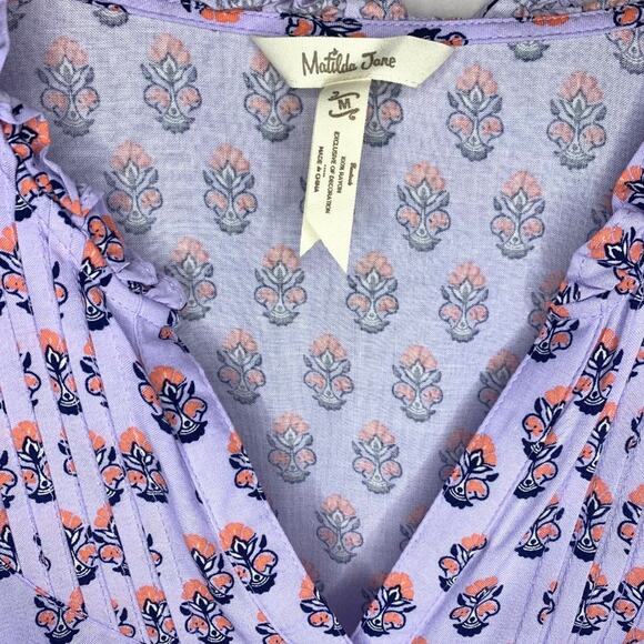 Matilda Jane Top Women's Size Medium Adventure Begins Pleated Fairy Peplum - Picture 4 of 5